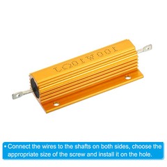 5Pcs 100W 10 Ohm Aluminum Shell Resistor Housing Resistor Wirewound Resistors