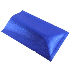 100x Royal Blue Textured Metallic Foil Mylar Open Fill Bags 7x10cm 2.75x4in