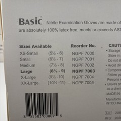 Synguard Nitrile Exam Gloves Powder-Free Blue large (7x 100/Bx)