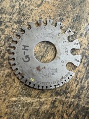 The L.S. STARRETT CO American Standard No 283 Wire Gauge 0-36