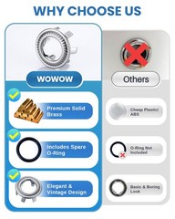 2 Pack Sink Overflow Ring, WOWOW Brass Trim Brushed Nickel