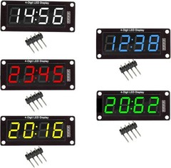 Digital LED Display Module 4 Digit 7 Segment 5 Color TM1637 Compatible for Pr…