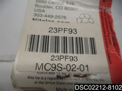 Nite Ize Figure 9 Carabiner, Biner Knot Replacement, 2-1/2 In., Alumnm, 23PF93