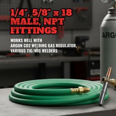 25 FT Argon Gas Hose, Inert Gas Welding Hoses for MIG/TIG Welding 25.0 Feet