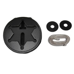Perfect Fit 6 Point Star Belt Badge Clip Badge Holder Sheriff B812 Neck Chain