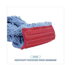 Boardwalk 1800LBDZ Pro Loop Web/Tailband Mop Head – Large, Blue (1 Dozen) New
