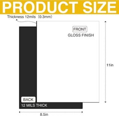Printable Magnetic Paper,Non Adhesive,12 Mils Thick Magnet Glossy Sheets