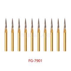 Dental Tungsten Carbide Gold Burs Trimming & Finishing & Polishing Flame 7901