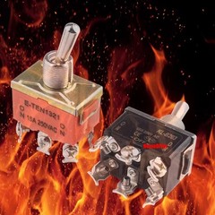 E-TEN1021/1221/1321 Rocker Switches Toggle Switch 2/3/4/6 Pin 2/3 Position 250V