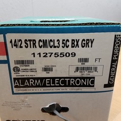 Honeywell Genesis 11275509 Low Voltage Alarm/Electronic Cable, 14AWG/2C – NEW