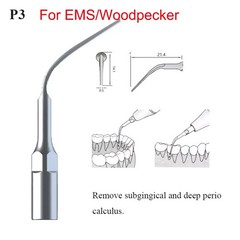1-100Pcs Dental Ultrasonic Scaler Tips Scaling Endo Perio P3 For EMS Woodpecker