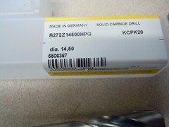 B272Z14500HPG KCPK20 – 14.50MM(.5709) 2Fl Crb 20xD Drill AlCrN – Kennametal
