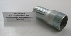 APG EVER-TITE 1-1/2″ Hose x 1-1/2″ MNPT Combination King Nipple – Made in USA –
