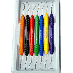 7PCS Gracey Curettes Set – Universal Dental Scalers with Silicone Handle