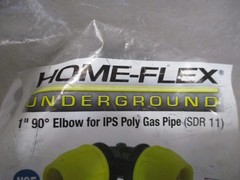 Home-Flex 1″ Elbow 90 Underground for IPS Poly Gas Pipe SDR 11 18-406-010 NEW