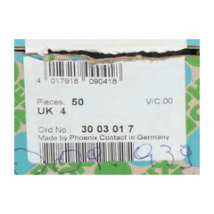 Phoenix Contact 3003017 Terminal block – UK 4 New NFP (50pcs)
