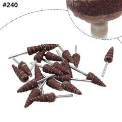 20pcs 10x3mm 240#-400# Cone Sandpaper Flap Sanding Polishing Wheel Rotary Tool