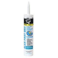 DAP 18425, White Caulk, 10.1 oz, Fl Oz, Whites