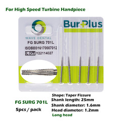 Wave Dental Surgical Burs Long Carbide Bur 25mm 557 557L FG 4 6 330 High Speed