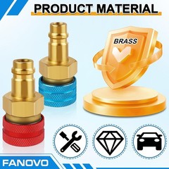 R1234yf to R134a Quick Coupler Adapter Kit with Valve Core Tool – Safe & Durable