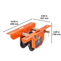 VEVOR Electric Hoist Manual Trolley 1100 lbs/0.5T 2.36″-4.72″ I-Beam Adjustable