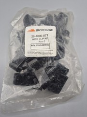 Ironridge wire clip kit rev. C. 29-4000-077 20 pieces Solar Panel Wire Clips