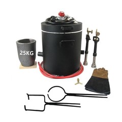 55LBS/25KG Large Propane Smelting Kit with 25# Crucible and Tongs Set for Lif…