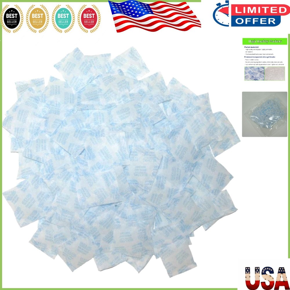 Oil Resistant Silica Gel Packets – 100 Packets for Effective Moisture Control