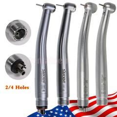 USA Dental High Speed Push Button Handpiece 2/4Hole E-generator Optic LED/No LED