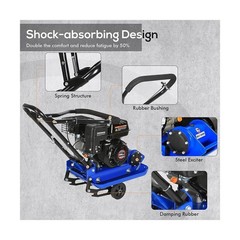 BILT HARD Plate Compactor Rammer, 6.5HP 196cc Gas Engine 5500 VPM 2500 lbs Co…