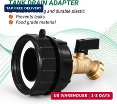 IBC Tote Adapter, 275-330 Gallon ibc tote fittings 2.36″ Fine Thread Tote Valve
