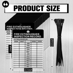 25 Sets of Weatherproof Aluminum Fire Extinguisher Inspection Tags 2026-2029