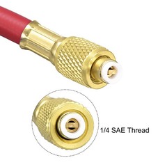 Charging Hose Tube 1.5M Length 1/4 SAE Thread 600Psi for AC Refrigeration Red
