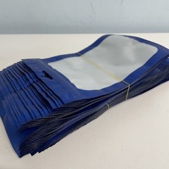 98 Mylar smellproof Clear window Blue resealable bags 7×4.75 (entire bag) 98-Cou