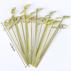 100 Pack Bamboo Skewers for Appetizers, 4.7 Inch Natural Bamboo Cocktail Picks