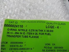 INDUSTRIAL SPARE CE16DG-62800-001 N O-RING NSNP