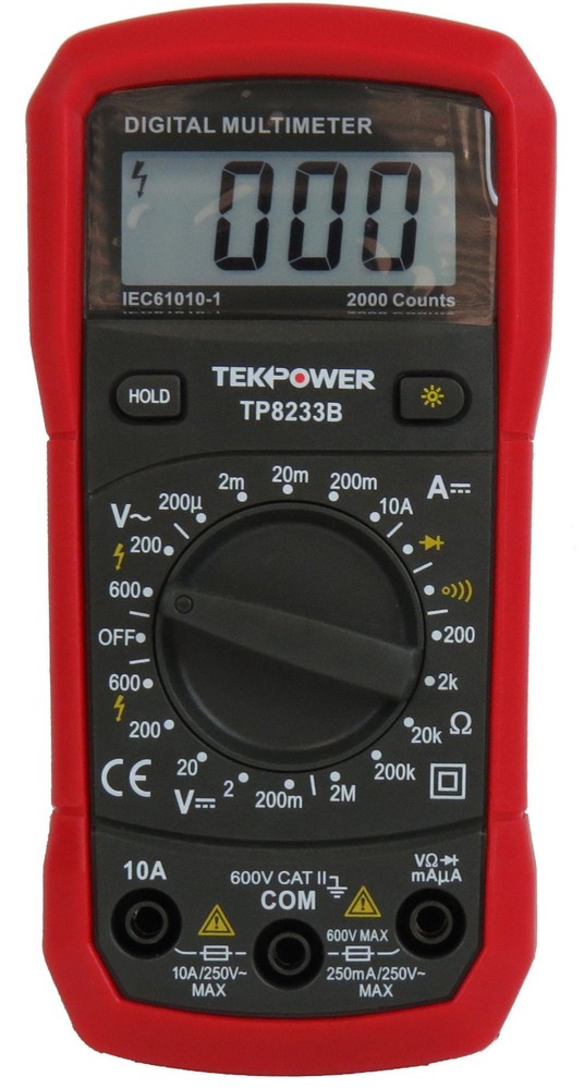 TekPower TP8233B Digital Multimeter AC DC Voltage DC Current Resistance Tester