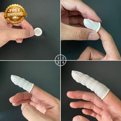 Approx 420 Pcs Latex Finger Cots Disposable Medium Finger Gloves Fingertip