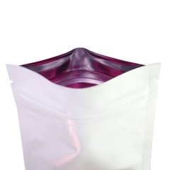 100/200/500 Glossy White Mylar Foil Smell Proof Resealable Zip Seal Lock Bags