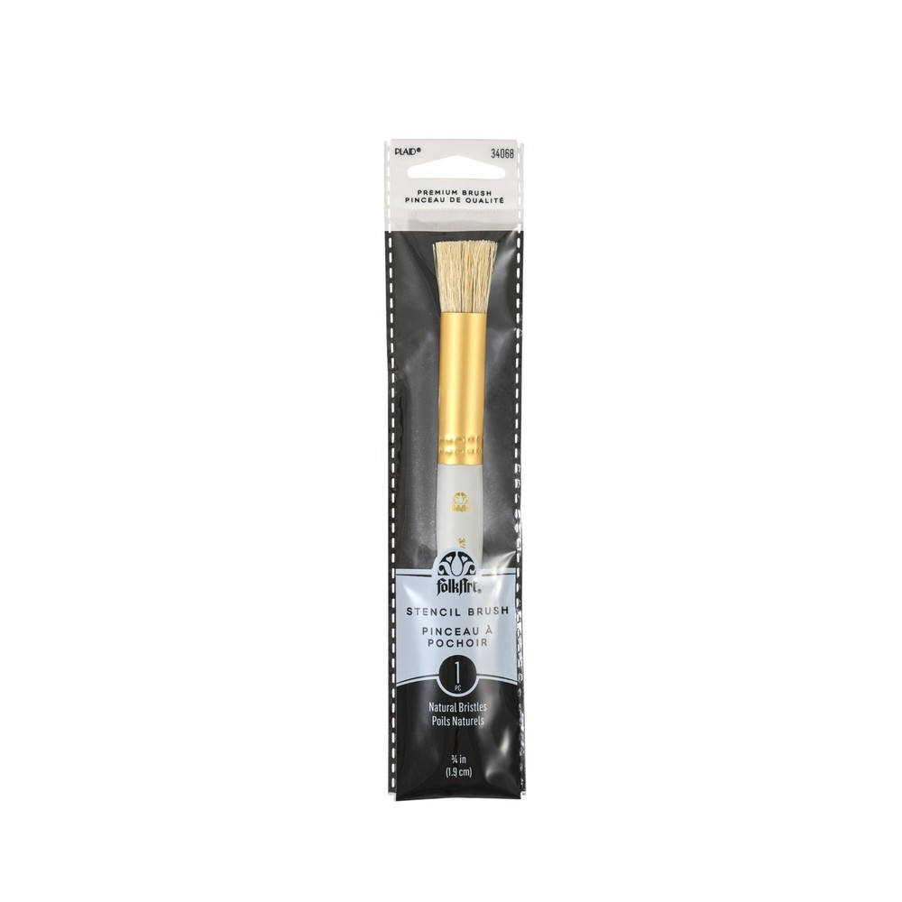 3/4 Inch 34068 Stencil Brush for Painting Stenciling Crafts Natural Bristle