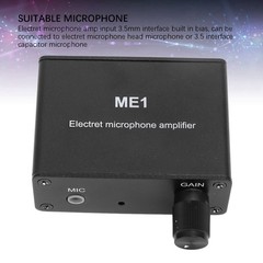 Electret Microphone Amp Adjustable Gain 0‑20db Condenser Mic Headphone