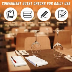 4 Pack (1000 Sheets) Guest Server Checks,2 Part Carbonless, Numbered,8.2″ X 4.3″
