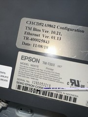 Epson TM-T20II POS Thermal Receipt Printer M267D Ethernet