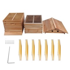 Automatic Bee Hive Boxes beehive + 7x Bee Frames Honey Bee House Beekeeping US
