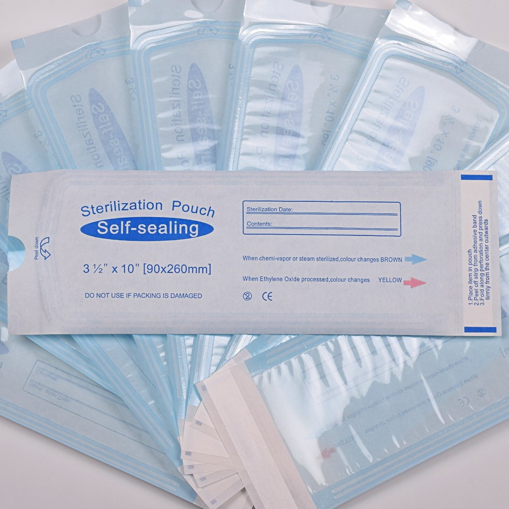 200Pcs 3.5 ” x 10 ” Dental Medical Self Seal Pouch Sterilization Bag Pouches