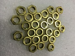 4 BOXES ALBANY COUNTY FASTENERS 5/16-24 Finished Hex JAM THIN Nuts Solid Brass