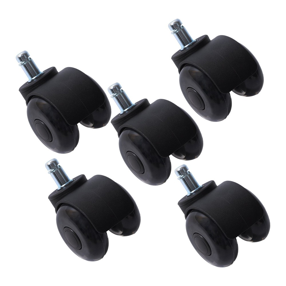 5 Pack 2 Inch Universal Heavy Duty Office Chair Caster Wheels 360 Degree