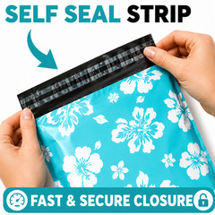 Hawaiian Poly Mailers 10×13 Designer Shipping Bags Self Seal Cute