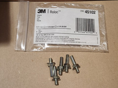 (45) 3M Roloc Shank 45102, 1/4 in Shank 1/4-20 External 9 bags / 5 pieces each