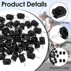 50 PCS Latching On Off Self Lock Mini Micro Push Button Switch DC 30V 1A SMD